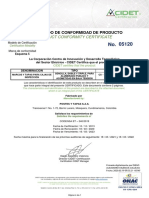 Certificado Marco Tapas 2020