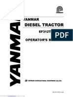 Yanmar Diesel Tractor EF312T Operator's Manual