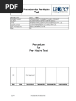 SOP of Prehydrotest