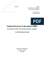 Capital Structure in European SMEs