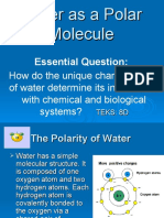 Water As A Polar Molecule