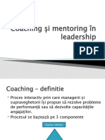 Coaching și mentoring în leadership