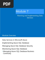 Planning and Implementing Data Services