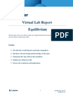 Virtual Lab Report Equilibrium