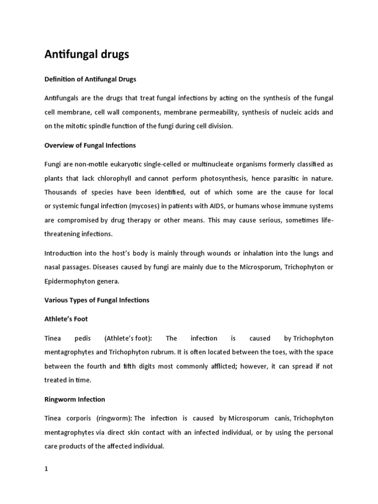 Definition of Antifungal Drugs PDF Candidiasis Drugs