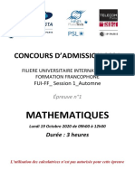 2021 Fui-Ff S1 Sujet Ecrit de Maths