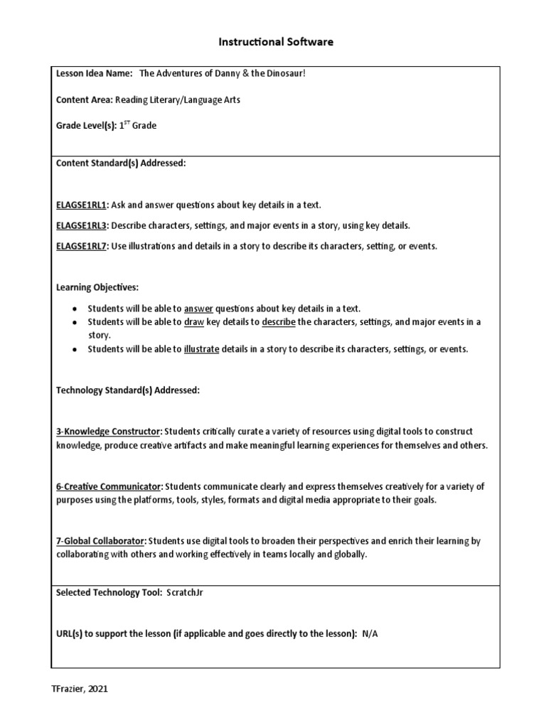 Instructional Software Lesson Plan | PDF | Teachers | Communication