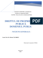 Dreptul de Proprietate - Domeniul Public - Notiuni Generale