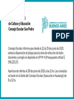 Consejo Escolar - pliego para la obra de refacción de baño de docentes y arreglo en depósito en EP N° 4 