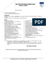 Lista de Útiles Inicial 5 Añitos