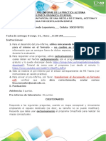 Formato de Pre-Informe de Laboratorio - Química Orgánica