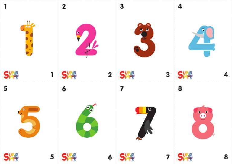 Numbers 1 - 8 | PDF