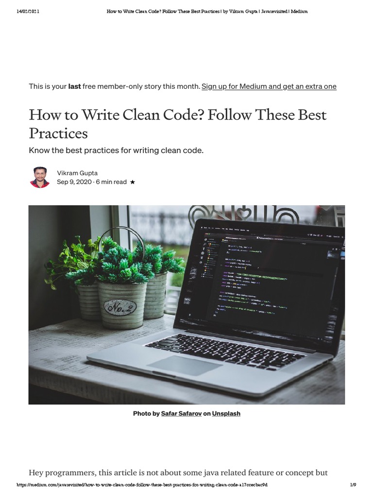 How To Write Clean Code? Follow These Best Practices | PDF | Parameter ...