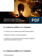 Violencia líderes Colombia