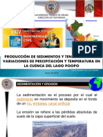 1. Dr. Ing. PEDRO VALLEJO VALLEJO Produc de Sedimentos Cuenca Lago POOPO