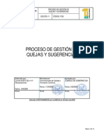 Proceso de Gestion de Quejas y Sugerencias - PQS
