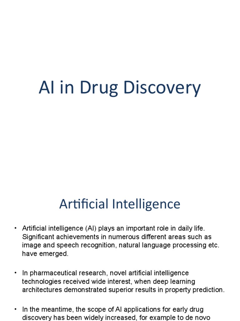 AI in Drug Discovery | PDF | Drug Discovery | Pharmacology
