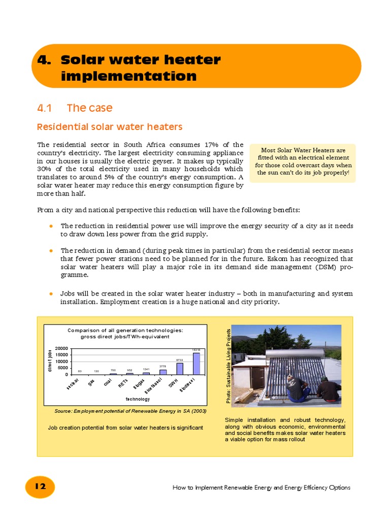 Solar Water Heater Benefits and Options | PDF | Water Heating | Solar ...