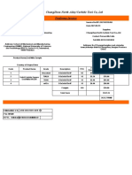 Proforma Invoice Changzhou North Alloy/Carbide Tool Co,.Ltd