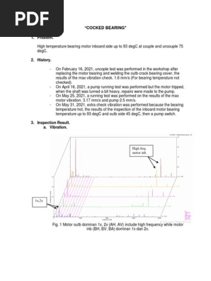 Cocked Bearing Inspection Results | PDF | Applied And Interdisciplinary  Physics | Mechanical Engineering