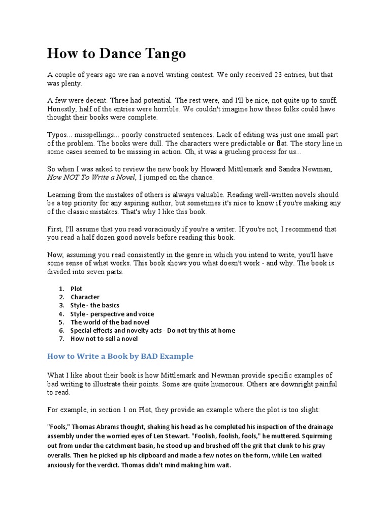 How To Dance Tango Pdf