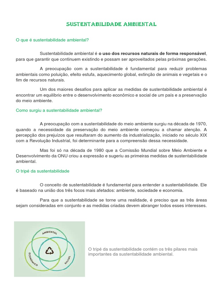 Guia de Sustentabilidade Ambiental | PDF | Sustentabilidade | Ambiente ...
