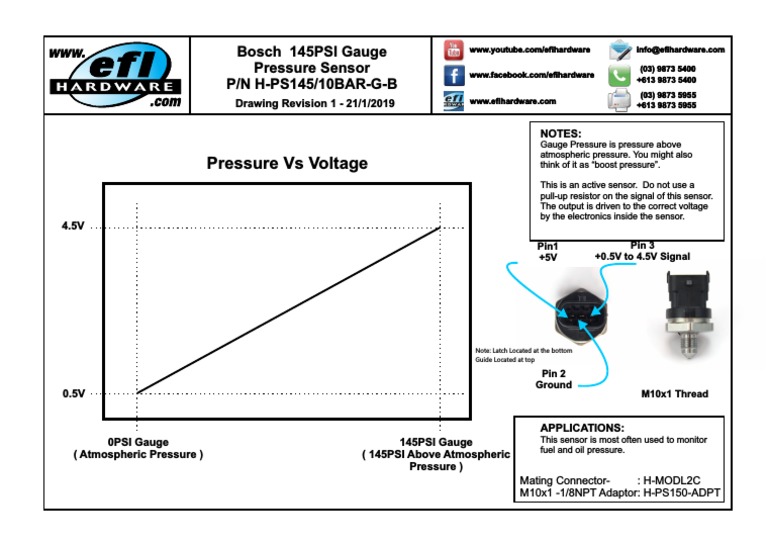 Bosch Pressure Sensor Manual | PDF | Sensor | Computer Engineering