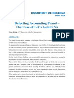 Detecting Accounting Fraud - The Case of Let's Gowex SA: Document de Recerca