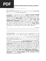 Acto de Notificacion de Demanda Laboral y Citacion A Audien