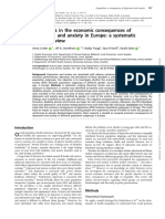 Inequalities in The Economic Consequences of Depression and Anxiety in Europe: A Systematic Scoping Review