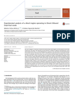 Experimental Analysis of A Diesel Engine Operating in Dieselâ "Ethanol Dual-Fuel Mode