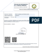 Certificado de No Haber Sido Destituido de Las Fuerzas Armadas..