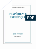 Lexpérience Esthétique by Jean-Marie Schaeffer 
