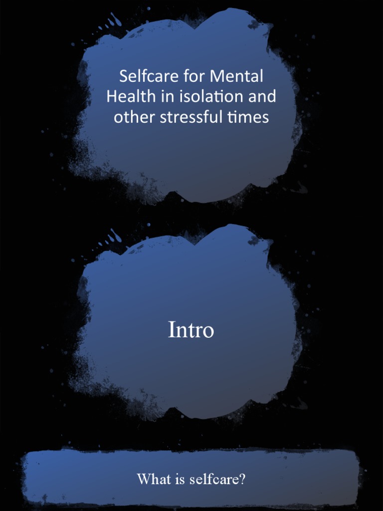 Selfcare For Mental Health in Isolation and Other | PDF
