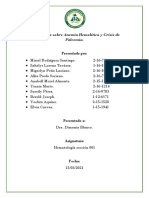 Caso clínico Anemia Hemolítica y Crisis de Falcemia