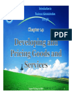 Lecture 10 - Chapter 14 - Developing and Pricing Goods and Services