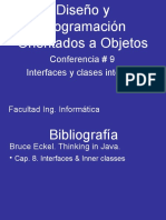 Conferencia # 9 Interfaces y Clases Internas: Facultad Ing. Informática