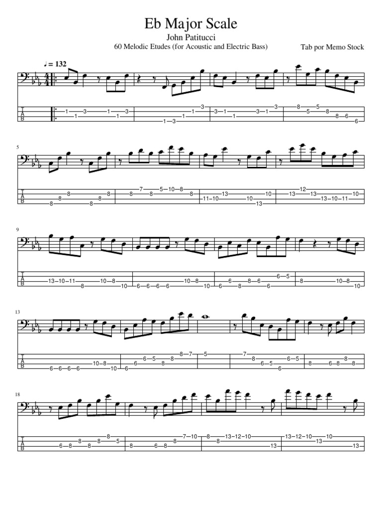 Eb Major Scale | PDF | Pitch (Music) | Musical Instruments
