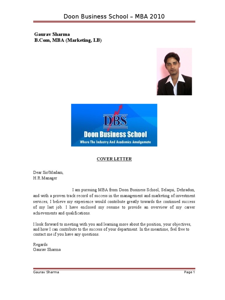 Doon Business School MBA 2010 Gaurav Sharma PDF Business Computing And Information