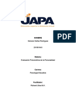 Tarea 8 Evaluación Psicométrica de La Personalidad Genesis