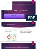 Evidencia 6 Presentación Importancia y Transcendencia de Los Valores Eticos Empresariales
