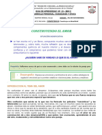 Construyendo El Amor: Guia de Aprendizaje #13 - Bim 2 Desarrollo Personal, Ciudadanía Y Cívica