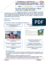 Semana 9-Dia 2-Com Leemos Textos Acerca de Las Prácticas y Saberes Ancestrales para El Cuidado de La Salud