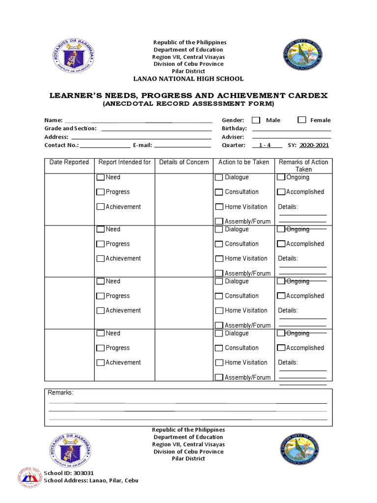 Student Progress Communication Form | PDF | Human Nature | Schools
