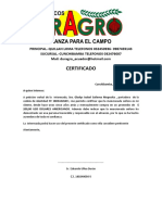 Certificado de Compras Duragro