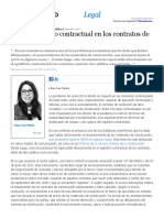 El (Re) Equilibrio Contractual en Los Contratos de Construcción