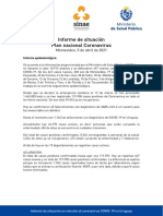 Informe de situación sobre coronavirus COVID-19 en Uruguay (05 04 2021)
