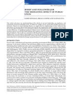 Servant Leadership and Follower Job Performance: The Mediating Effect of Public Service Motivation