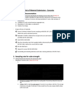 Checklist of Material Submission (Concrete)