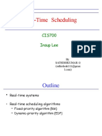 Real-Time Scheduling: CIS700 Insup Lee